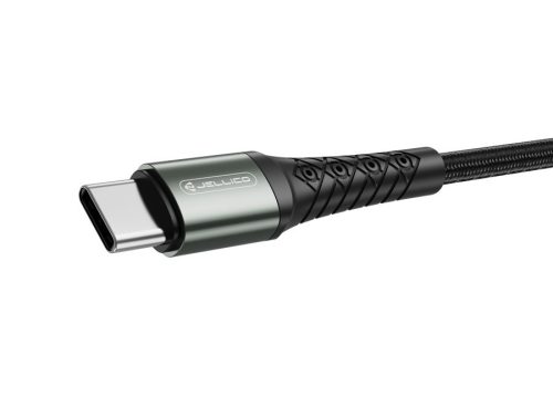 Jellico B10 USB-C kábel 3,1A 1 m, fekete 