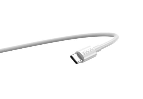 Jellico B1 USB-C adat- és töltőkábel, 3.0 gyorstöltés, 3,1A, 1m, fehér