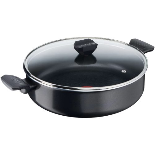 Tefal B5567253 Simple Cook Lábas fedővel, Thermo-Signal, tapadásmentes titán bevonat, 28 cm