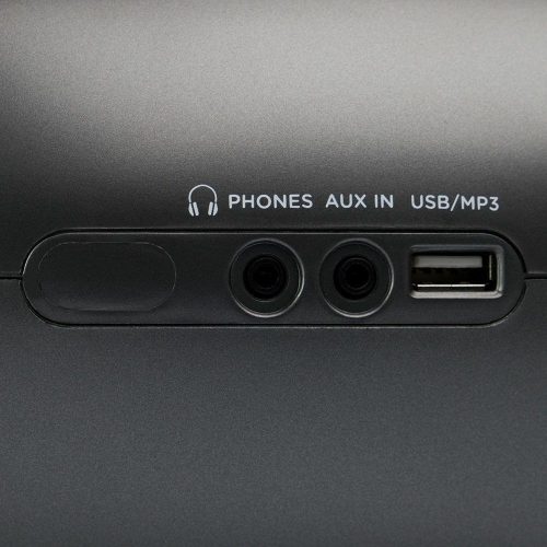 Aiwa BBTC-550MG Hordozható Retro Stílusú Kazetta, CD, MP3, USB, Bluetooth rádió, ezüstszürke színben