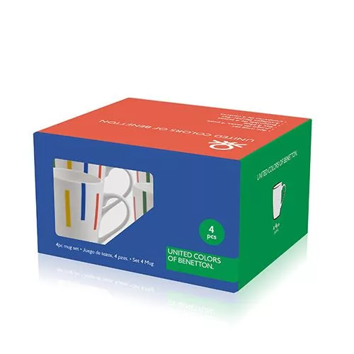 Benetton BE-0256 4 részes bögre szett, 360 ml