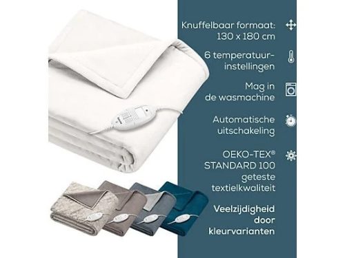 Beurer HD 75 fűthető melegítő takaró fehér, 42416