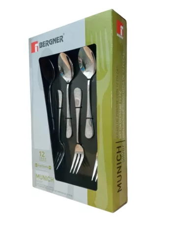 Bergner BG-5138-SL  evőeszköz kanál villa rozsdamentes acél 12 db-os