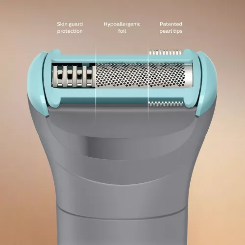 Philips BG3485/15 testszőrtelenítő és trimmer, hipoallergén fém szűrővel, 80 perc akkumulátor-élettartam, 2 kétirányú fésű, USB-töltőkábel