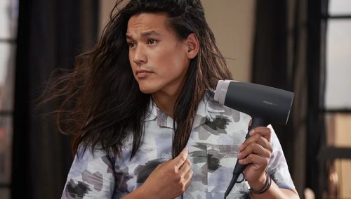 PHILIPS BHD351/10 Hajszárító ThermoProtect tartozékkal fekete-szürke, 2100W