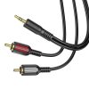 Borofone BL11 3.5mm mini jack/2 RCA kábel 1,5 m, fekete