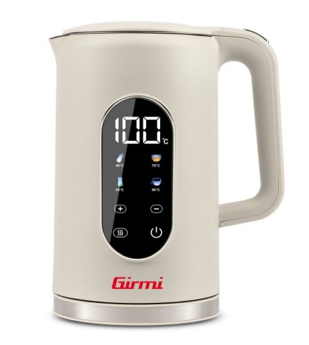 Girmi BL91 hőfokszabályzású elektromos vízforraló, digitális kijelző, melegen tartás funkció, 1.7 literes, homok-bézs szín (BL9101)