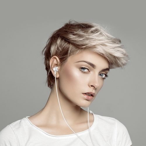 Borofone Graceful BM21 fejhallgató fehér mikrofonnal