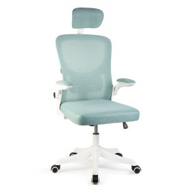   BeMaDa BMD1121 Irodai forgószék - karfával - fehér/kék - 58 x 48 / 50 x 50 cm