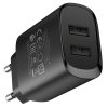 Borofone Hálózati töltő adapter BN2 Super - 2xUSB - 2.1A fekete