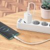Borofone BN9 hálózati töltő 2xUSB-C QC3.0 PD 35W, fehér