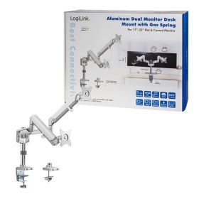   Logilink Kettős monitortartó, 17 32" alumínium, ívelt képernyő (BP0089)