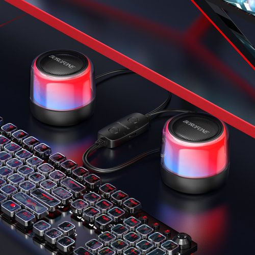 Borofone BP12 Bluetooth hangszóró RGB leddel 2 x 5W