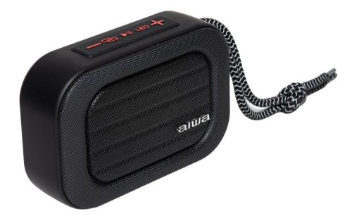 Aiwa BST-130RD stílusos, sokoldalú és IP66 védettségű Bluetooth hangszóró, kiváló hangminőséggel akár 8 órás lejátszással, piros és fekete (BST-130RD)