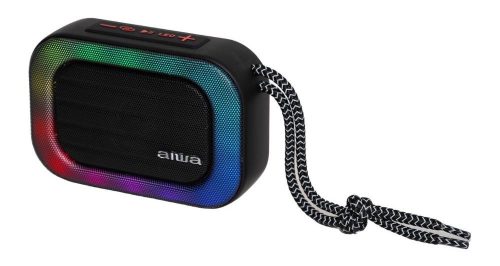 Aiwa BST-130TN stílusos, sokoldalú és IP66 védettségű Bluetooth hangszóró, kiváló hangminőséggel akár 8 órás lejátszással, Titán és fekete szín (BST-130TN)