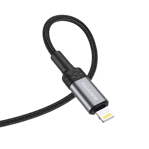 Borofone BU30 kábel USB-C – Lightning PD20W, 1,2 m fekete