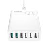 Blitwzolf BlitzWolf® BW-S15 asztali USB gyorstöltő, 60W, 6 USB port (2 gyorstöltő + 4 normál port)