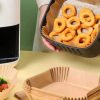 Bewello BW1020B Air fryer sütőpapír - olaj nélküli sütőhöz - négyzet - 23 cm - 50 db / csomag