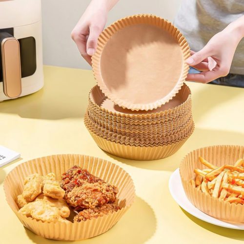 Bewello BW1020C Air fryer sütőpapír - olaj nélküli sütőhöz - kör - 20 cm - 50 db / csomag