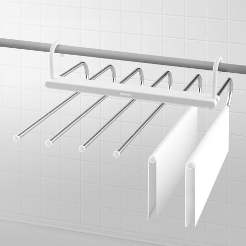 Bewello Akasztható törölközőszárító / nadrágtartó vállfa - fém - 6 akasztó, BW2028