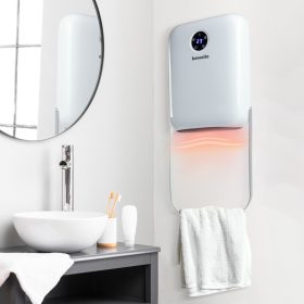   Bewello BW2104 Fali hősugárzó törölközőtartóval - 800/2000W - 240V - fehér