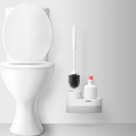 Bewello BW3007 WC kefe szett + tároló - 225 x 100 x 135 mm