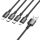 BOROFONE BX72 4 az 1 ben textil borítású töltőkábel (Lightning, micro usb, 2x usb-c)