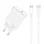 Jellico C105K Hálózati töltő 45W 1 x USB-C +USB-C  - Lightning kábel, fehér