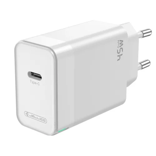 Jellico C105K Hálózati töltő 45W 1 x USB-C +USB-C  - Lightning kábel, fehér