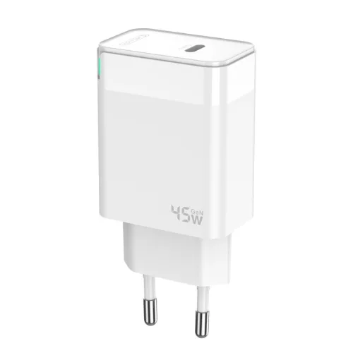 Jellico C105K Hálózati töltő 45W 1 x USB-C +USB-C  - Lightning kábel, fehér