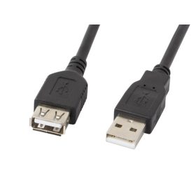 Lanberg  USB-A 2.0 (apa - anya) kábel 1.8m - Fekete