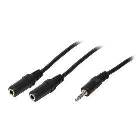   Logilink Audiokábel, 3,5 mm-es 3-Pin/M - 2x3,5 mm-es 3-Pin/F, 0,2 m (CA1046)