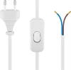 Well CABLE-PWSW-1XEU/2M-WE-WL Kapcsolós hálózati kábel szabad vezeték véggel 2 m, fehér