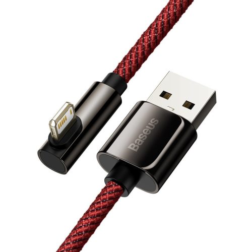 Baseus Legend 90 fokban döntött USB - Lightning kábel 2.4A 2m piros (CACS000109)