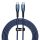 Baseus CADH000803 Glimmer Series USB-C apa - USB-C apa Adat és töltőkábel - Kék (2m)