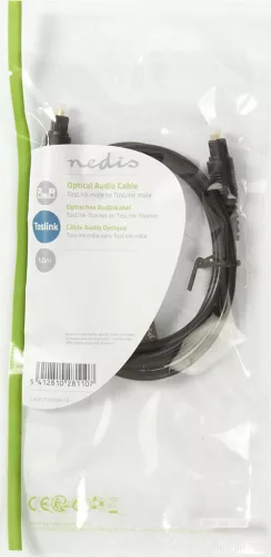 Nedis CAGP25000BK10 Toslink csatlakozó, fekete, 1 m