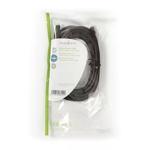 Nedis CAGP25000BK30 Toslink csatlakozó, fekete, 3 m