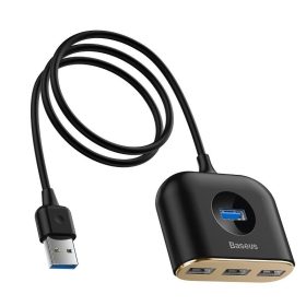   Baseus HUB, Square Round, 4-in-1 USB-A bemenetről USB Adapter USB3.0x1 + USB2.0