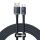 Baseus CAJY000401 Crystal Shine Series USB-A apa - USB-C apa 2.0 Adat és töltőkábel - Fekete (1.2m)