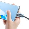 Baseus CAJY000401 Crystal Shine Series USB-A apa - USB-C apa 2.0 Adat és töltőkábel - Fekete (1.2m)