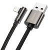 Baseus CALCS-01 Legend Series Lightning derékszögű USB-kábel, 2,4A, 1 m (fekete)
