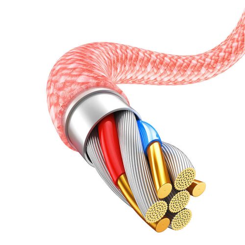 Baseus CALD000407 Dynamic Series USB-A apa 2.0 - Lightning apa Adat és töltőkábel - Narancssárga (1m)