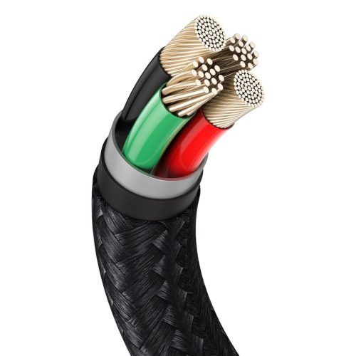 Baseus Cafule USB / Lightning kábel 2.4A 2m, fekete (CALJK-B01)