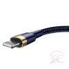 Baseus Cafule CALKLF-CV3 USB Lightning adat- és töltőkábel, 1.5A, 2m, sötétkék-a