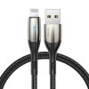 Baseus CALSP-A01 vízszintes Lightning adatkábel jelzőlámpával 2.4A 0.5m fekete