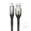 Baseus CALSP-A01 vízszintes Lightning adatkábel jelzőlámpával 2.4A 0.5m fekete