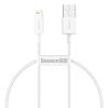 Baseus Type-USB - Lightning Superior Series Gyors töltés, Adatkábel, PD 20W 0.25m, fehér (CATLYS-02)