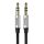 Baseus Yiven audio kábel mini jack 3,5 mm AUX, 1m, fekete/ezüst (CAM30-BS1)