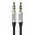 Baseus Yiven M30 audio kábel 1,5m, ezüst/fekete, CAM30-CS1