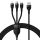 Baseus Flash Series 3 az 1-ben USB-kábel USB-C + micro USB + Lightning 100W 1.2m fekete (CASS030001)